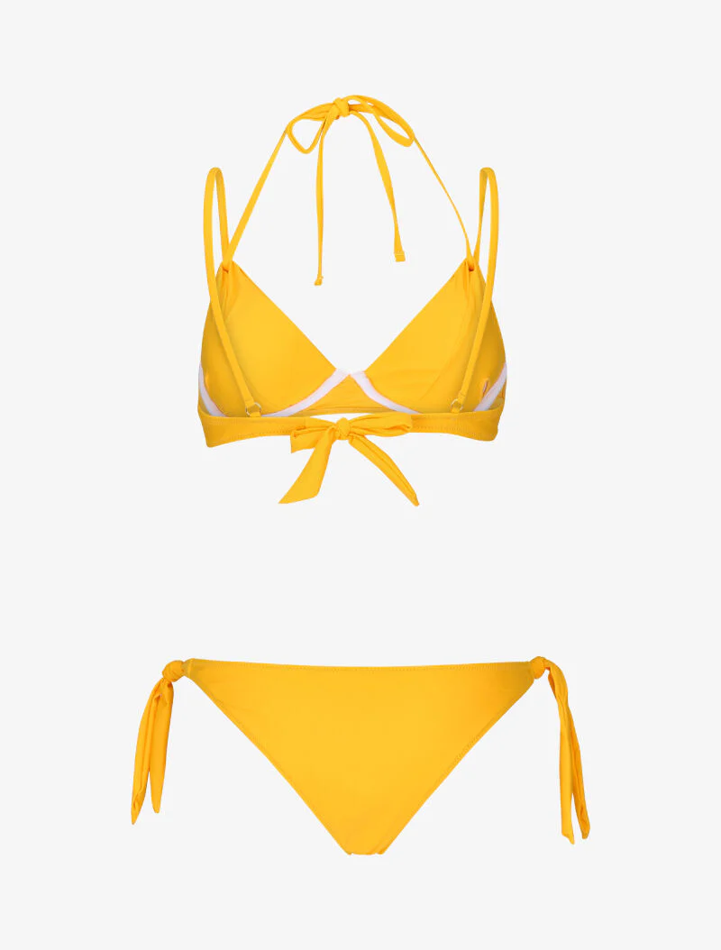 Insluitende bikini met striksluiting - mosterdgeel - Image 2