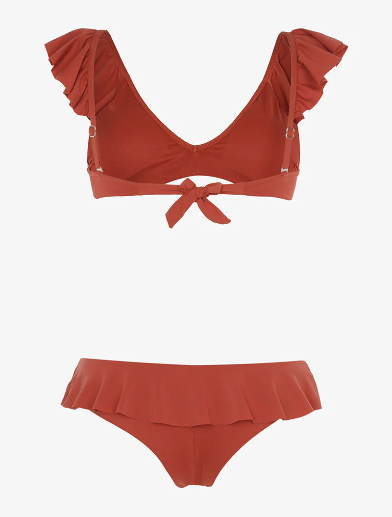 Ruches bikini met hoge uitsnijding - sienna - Image 2