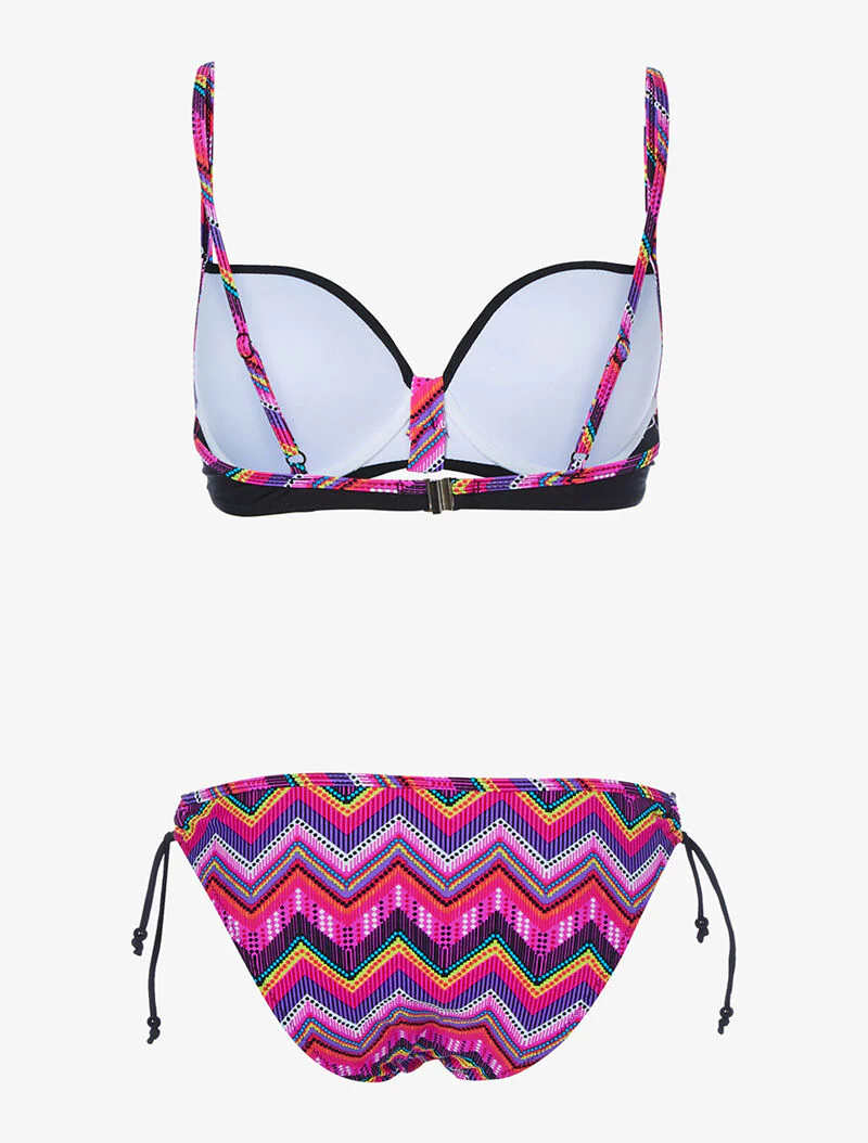 Etnische zigzag bikini - zwart - Image 2