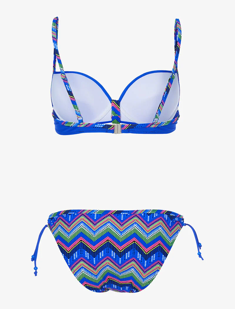 Etnische zigzag bikini - koningsblauw - Image 2