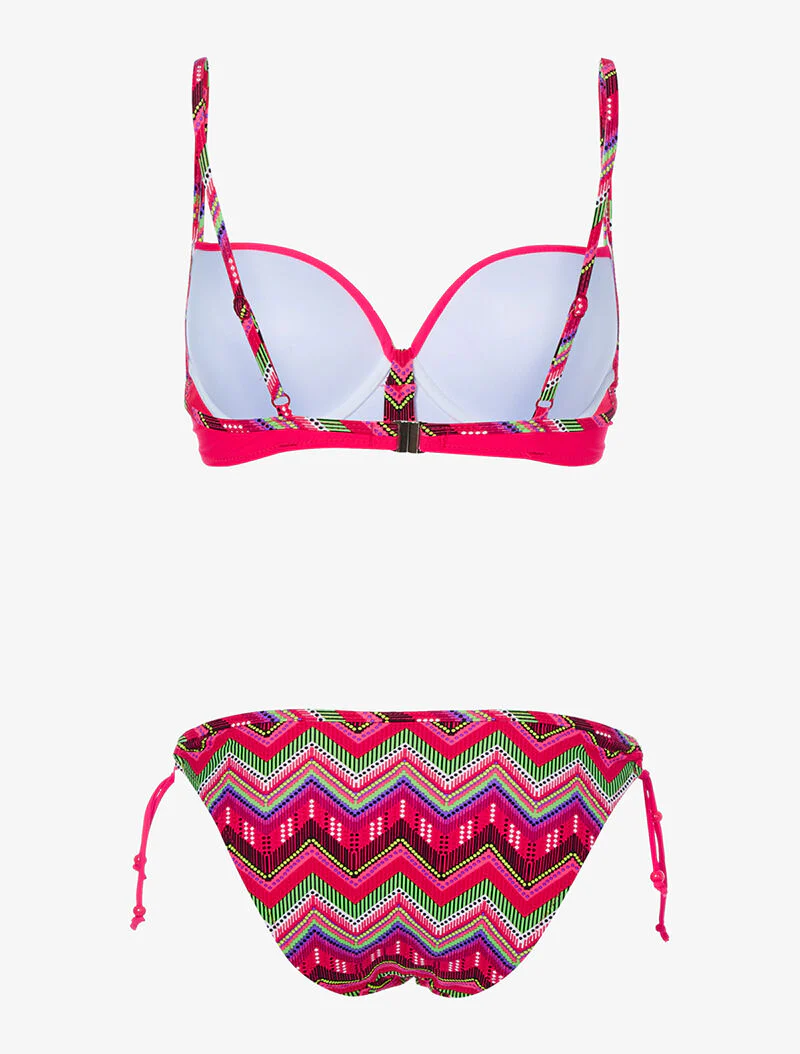 Etnische zigzag bikini - koraal - Image 2