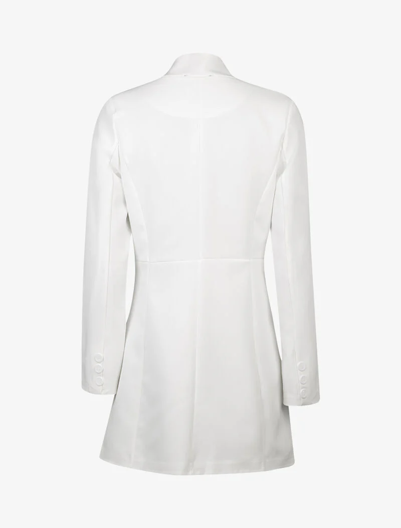 Getailleerde lange blazer - Wit - Image 2