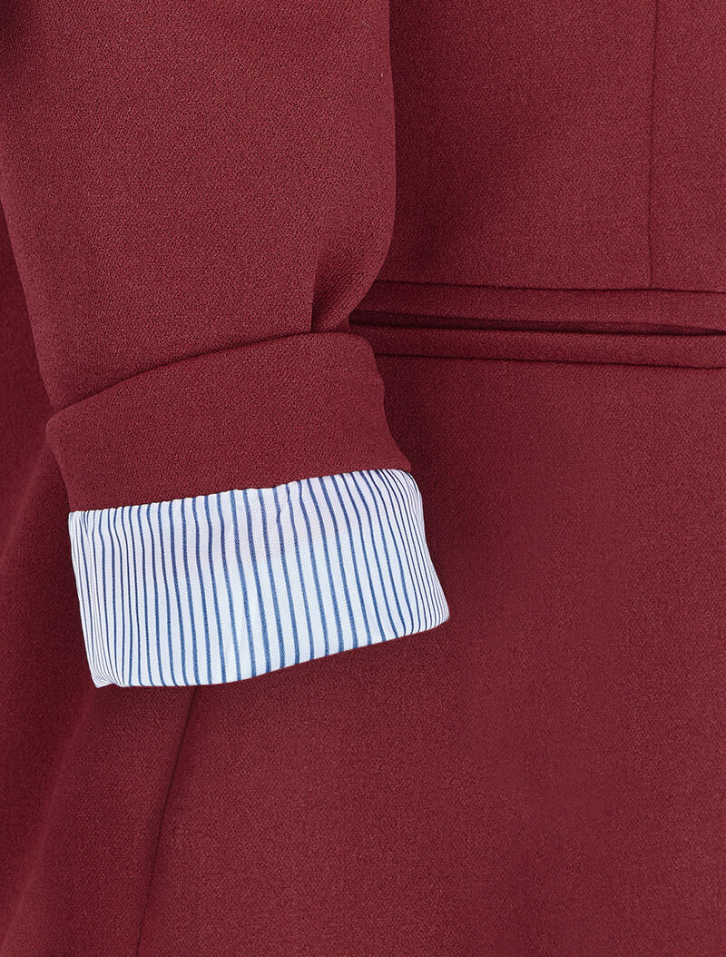 Blazer met gestreepte revers - Bordeaux - Image 4