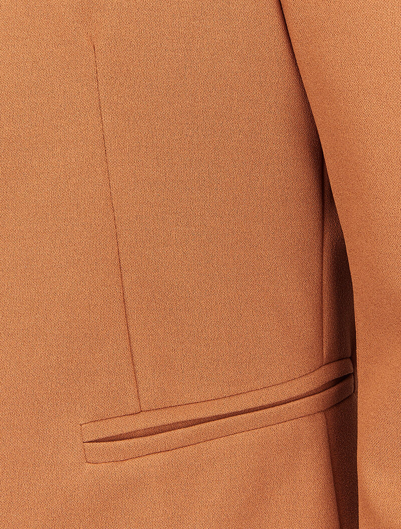 Blazer met gestreepte reversprint - Camel - Image 3