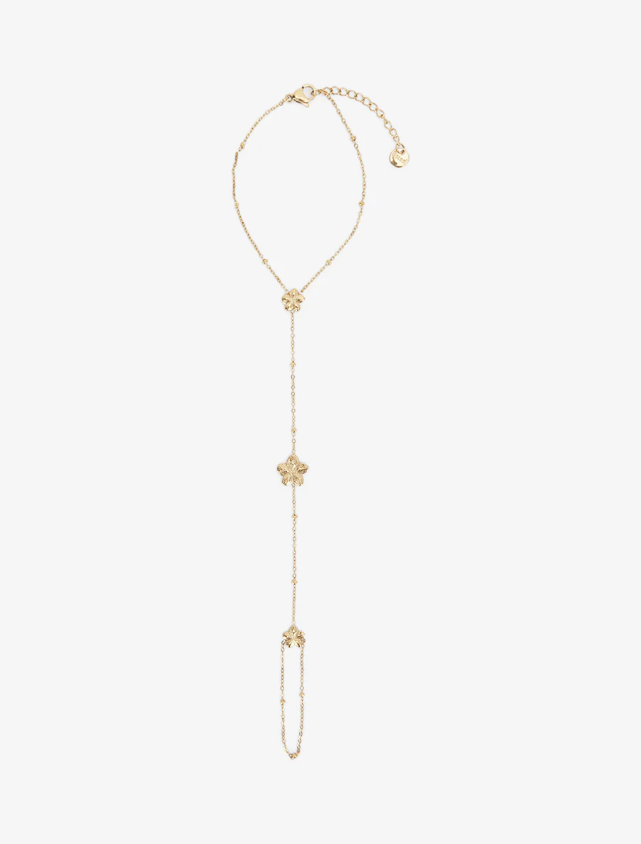 Bloemen handketting - Goud - Image 2