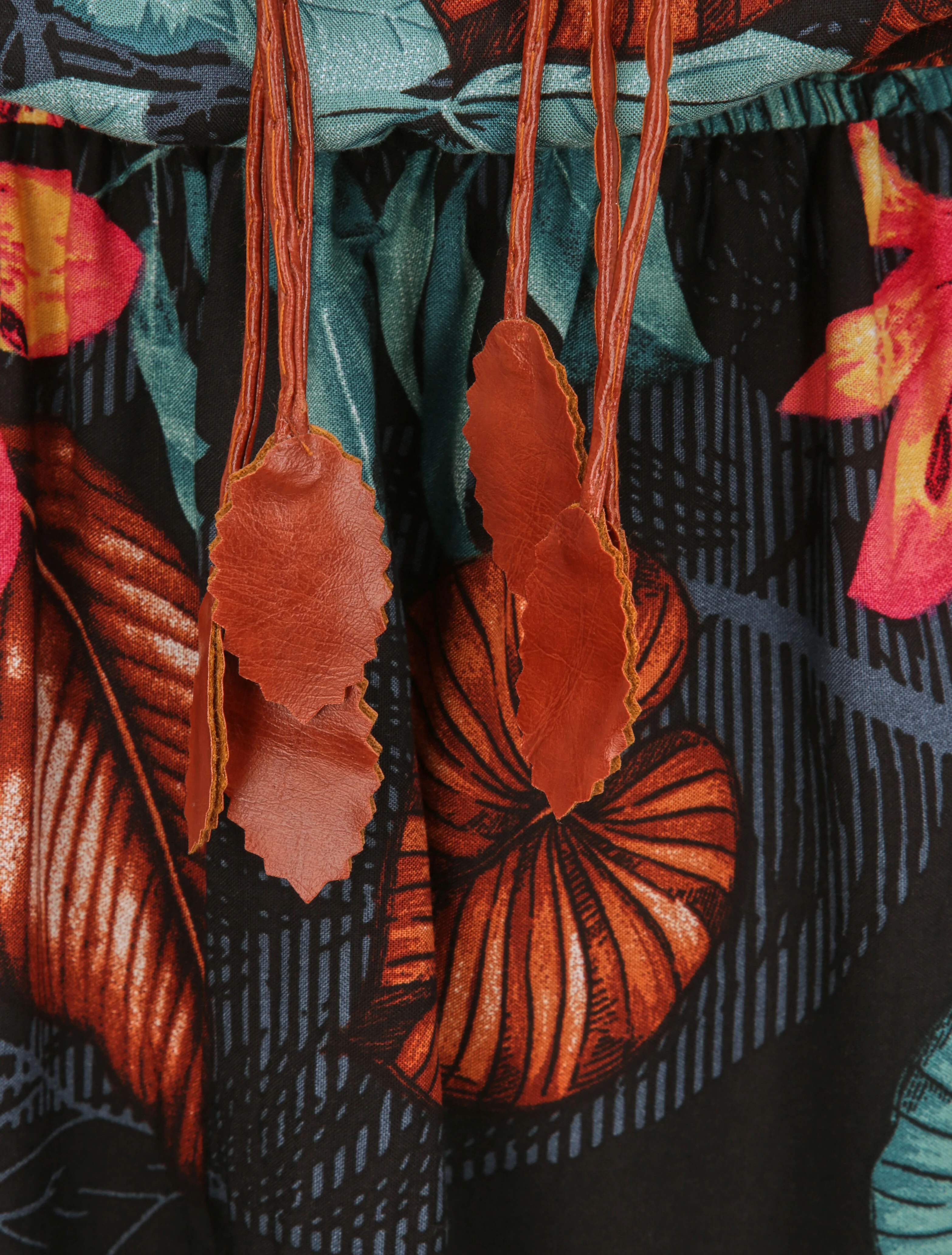 Bloemenprint plooirok - Donkerblauw - Image 3