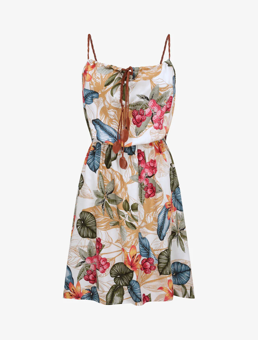 Bloemenprint plooirok - Wit