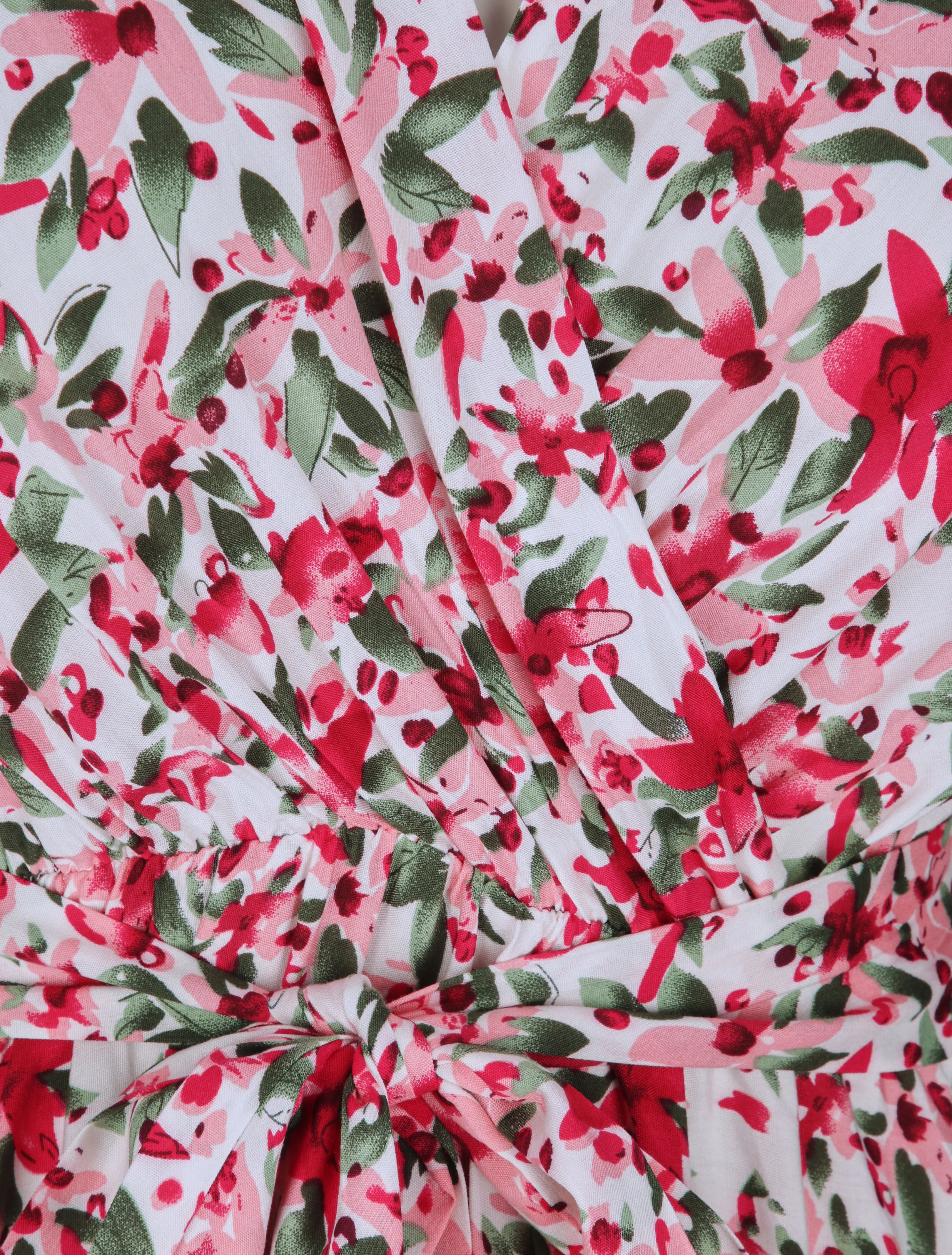 Bloemenprint verschillende hartjesjurk - Wit - Image 3