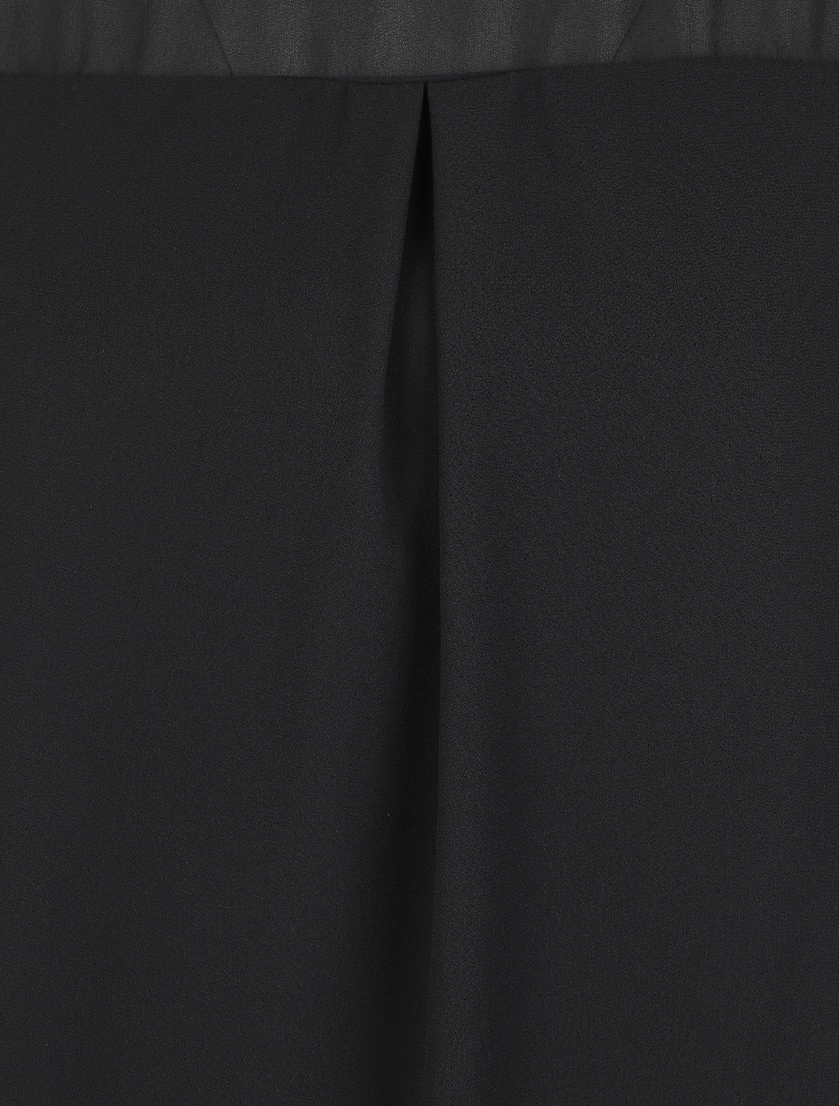 Blouse in effen voile - Zwart - Image 3