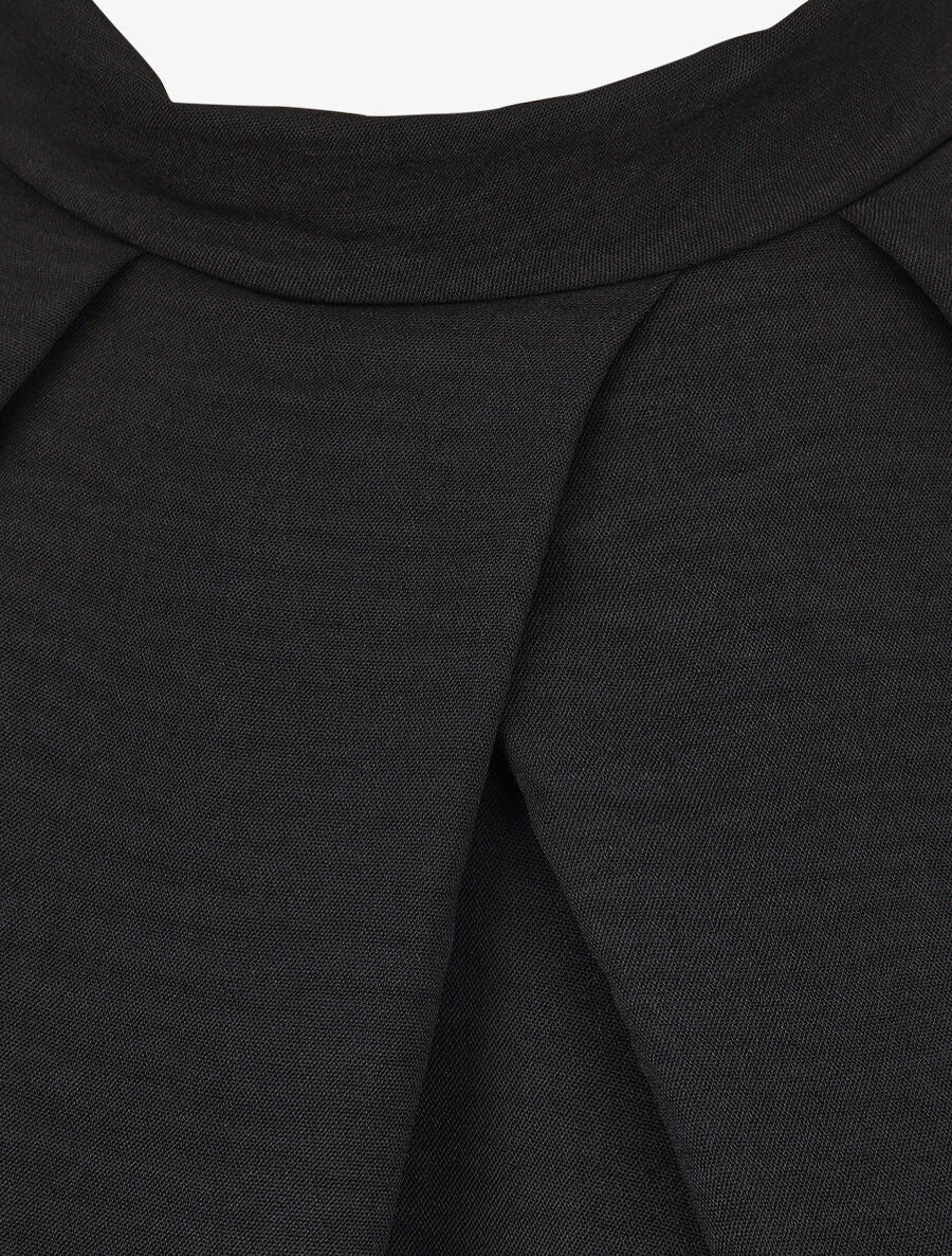 Blouse met gekruiste plooien - Zwart - Image 3