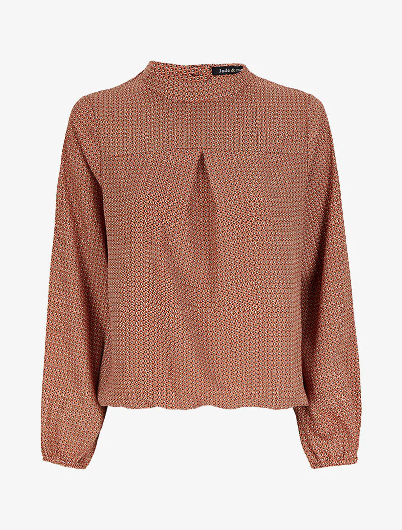 Blouse met geometrische patronen - Rood