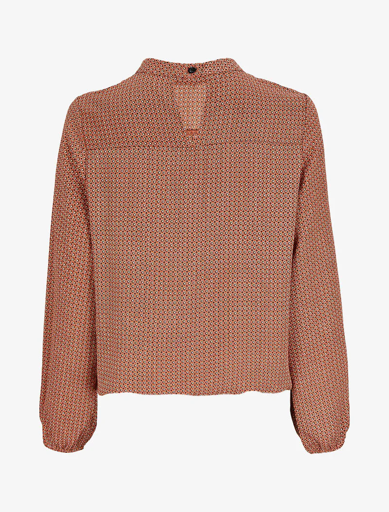 Blouse met geometrische patronen - Rood - Image 2