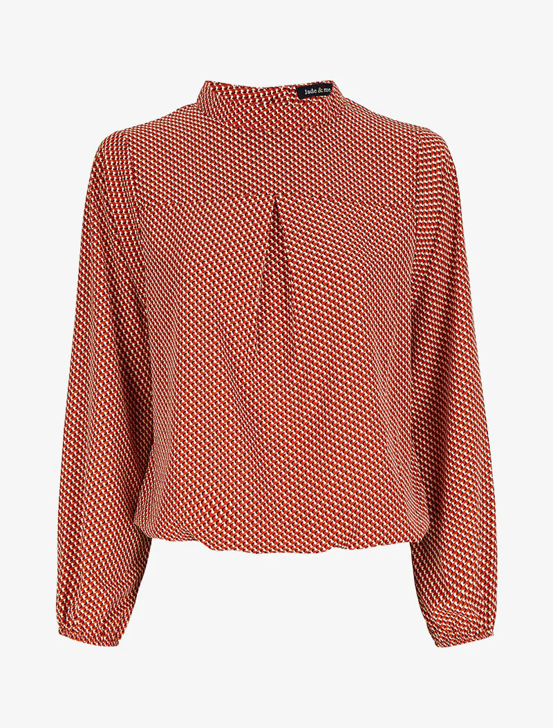Blouse met grafische print - Rood