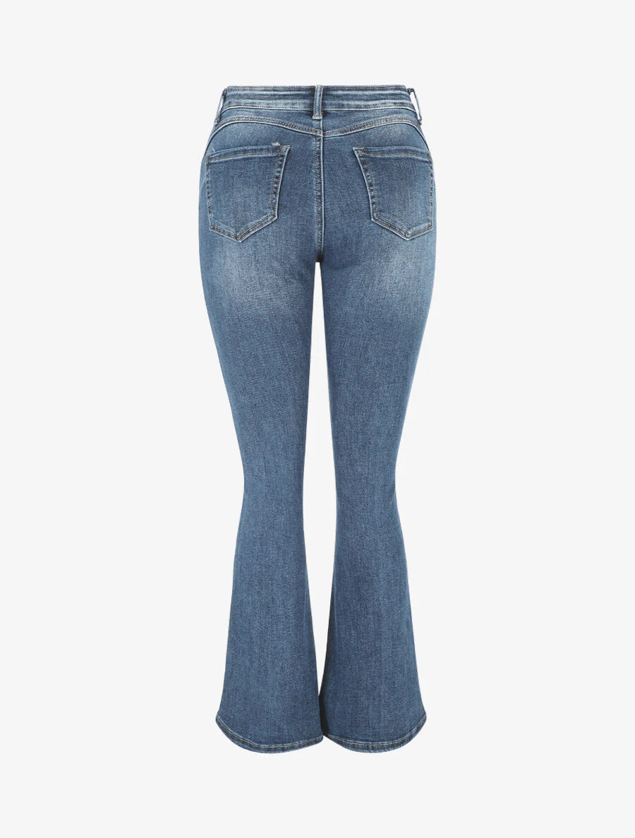 Bootcut jeans met push-up effect - blauw - Image 2