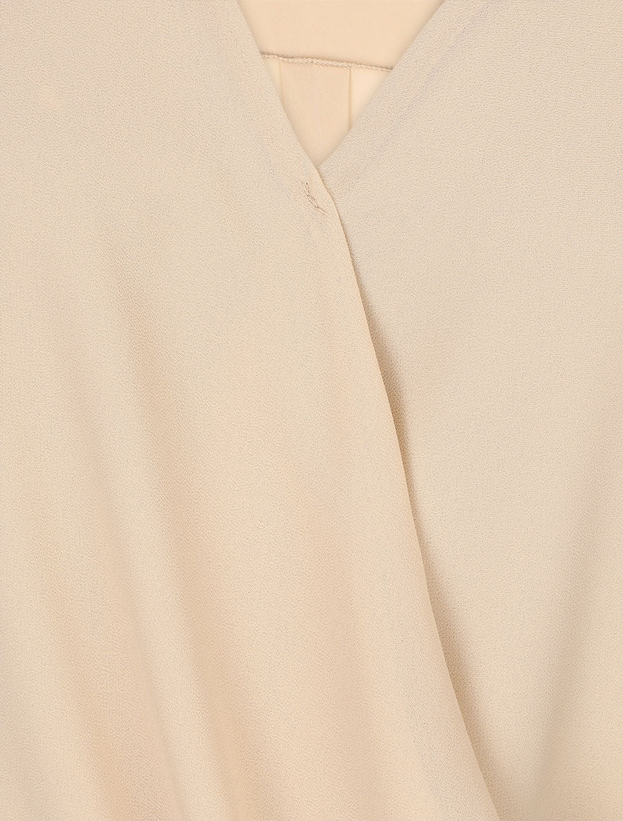 Bovenknoop trui - Beige - Image 3