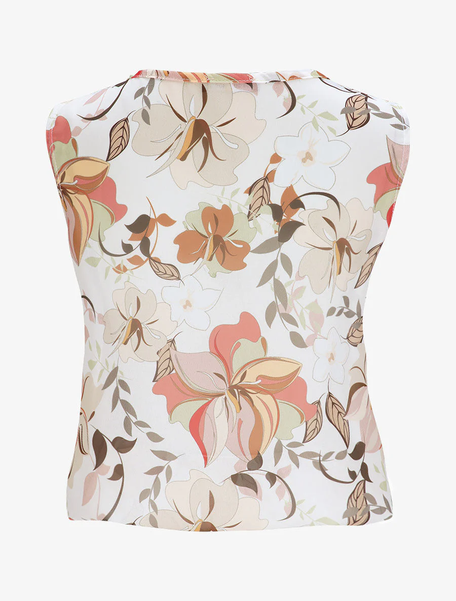 Bovenste bol met verschillende bloemenprint - Wit - Image 3