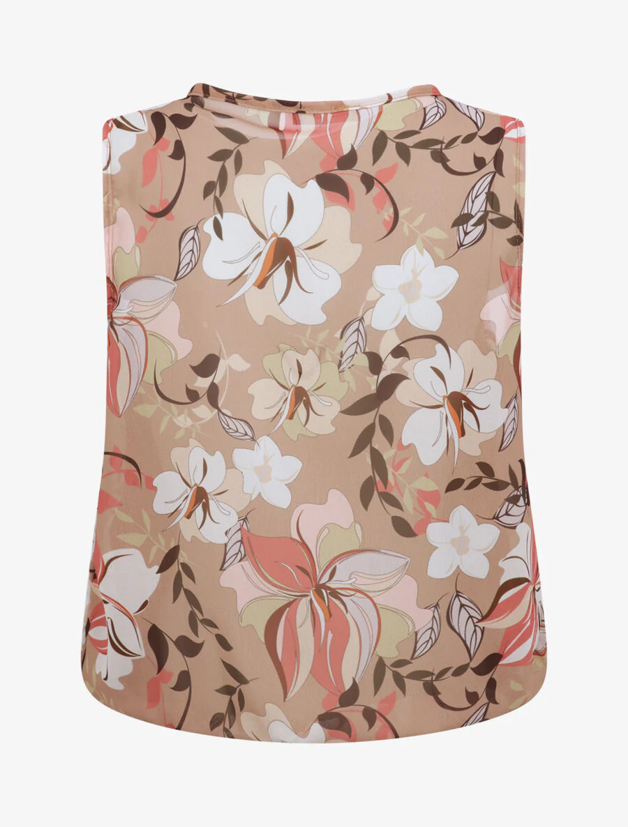 Bovenste bol met verschillende bloemenprint - Camel - Image 2