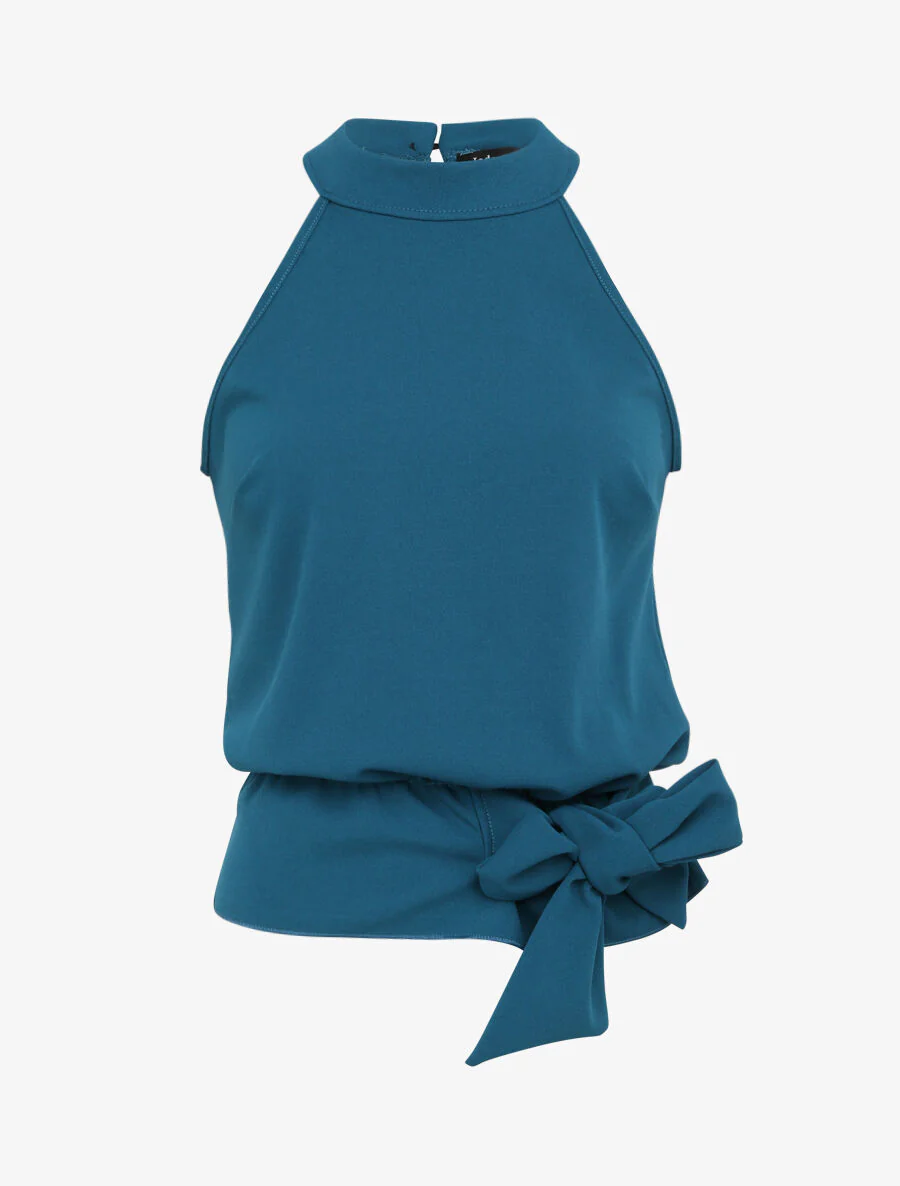 Bovenste bolle met knoopverbindingen - Blauwgroen