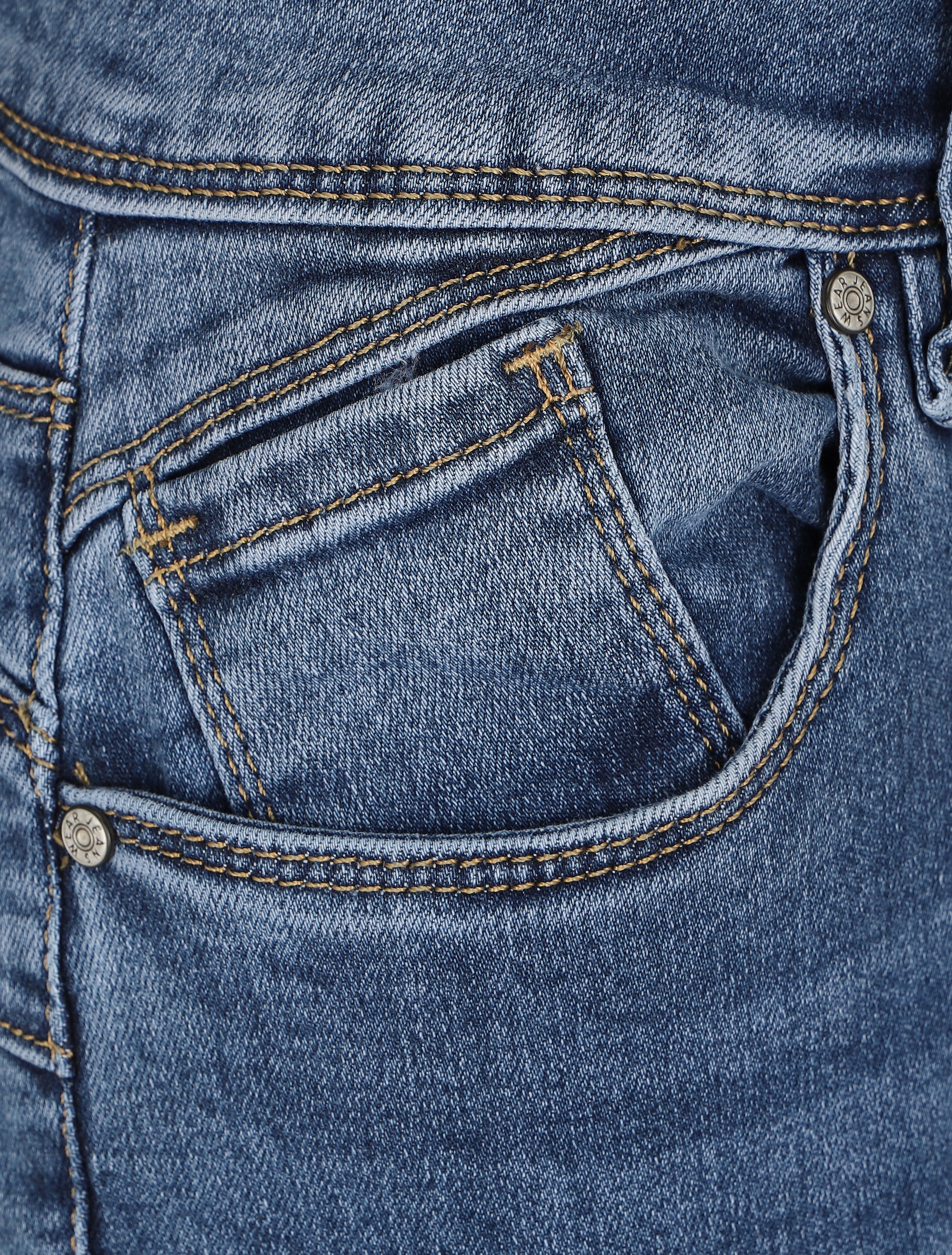 Jean boyfriend met omslag - Blauw denim - Image 3