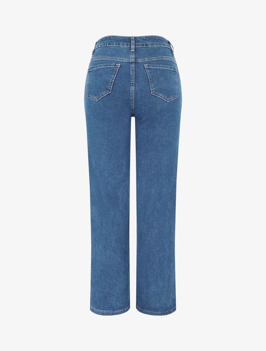 boyfriendjeans met hoge taille - blauw - Image 2