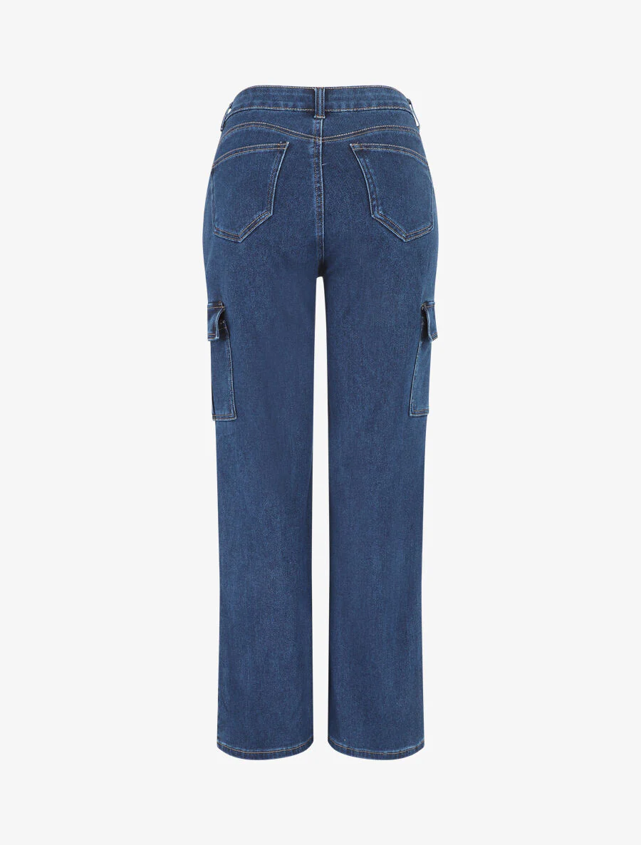 boyfriendjeans met hoge taille - blauw - Image 2