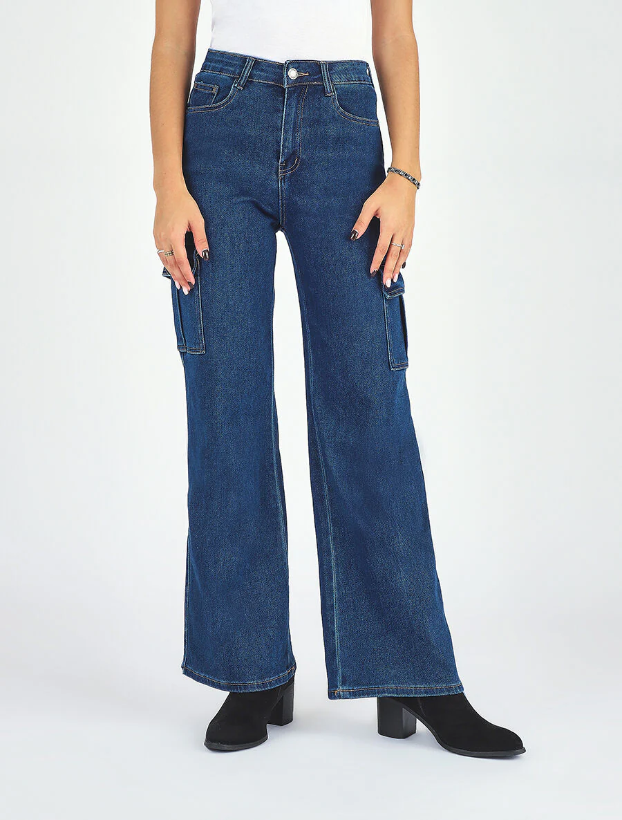 boyfriendjeans met hoge taille - blauw - Image 4