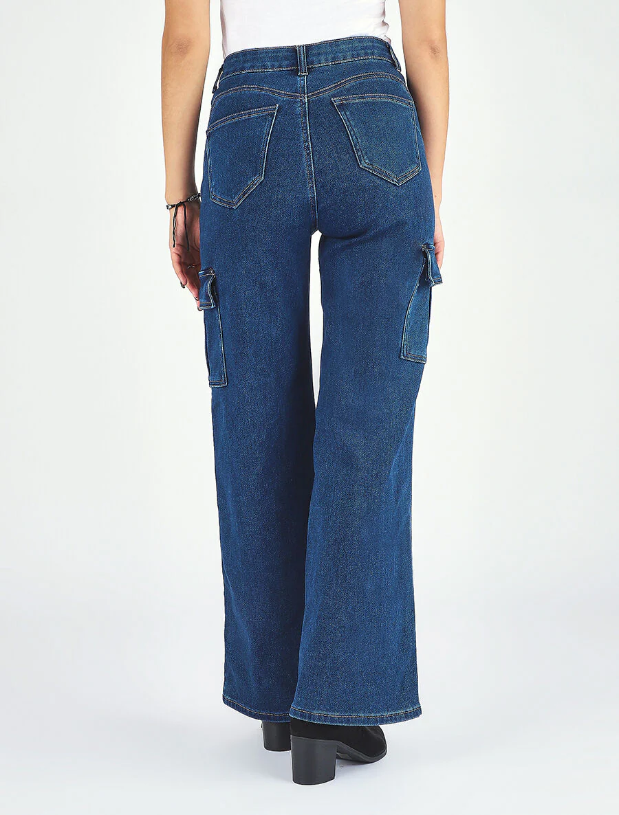 boyfriendjeans met hoge taille - blauw - Image 5