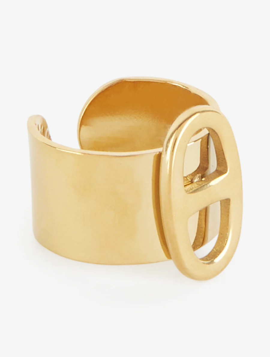 Brede ring met ankerschakel. - Goud - Image 2