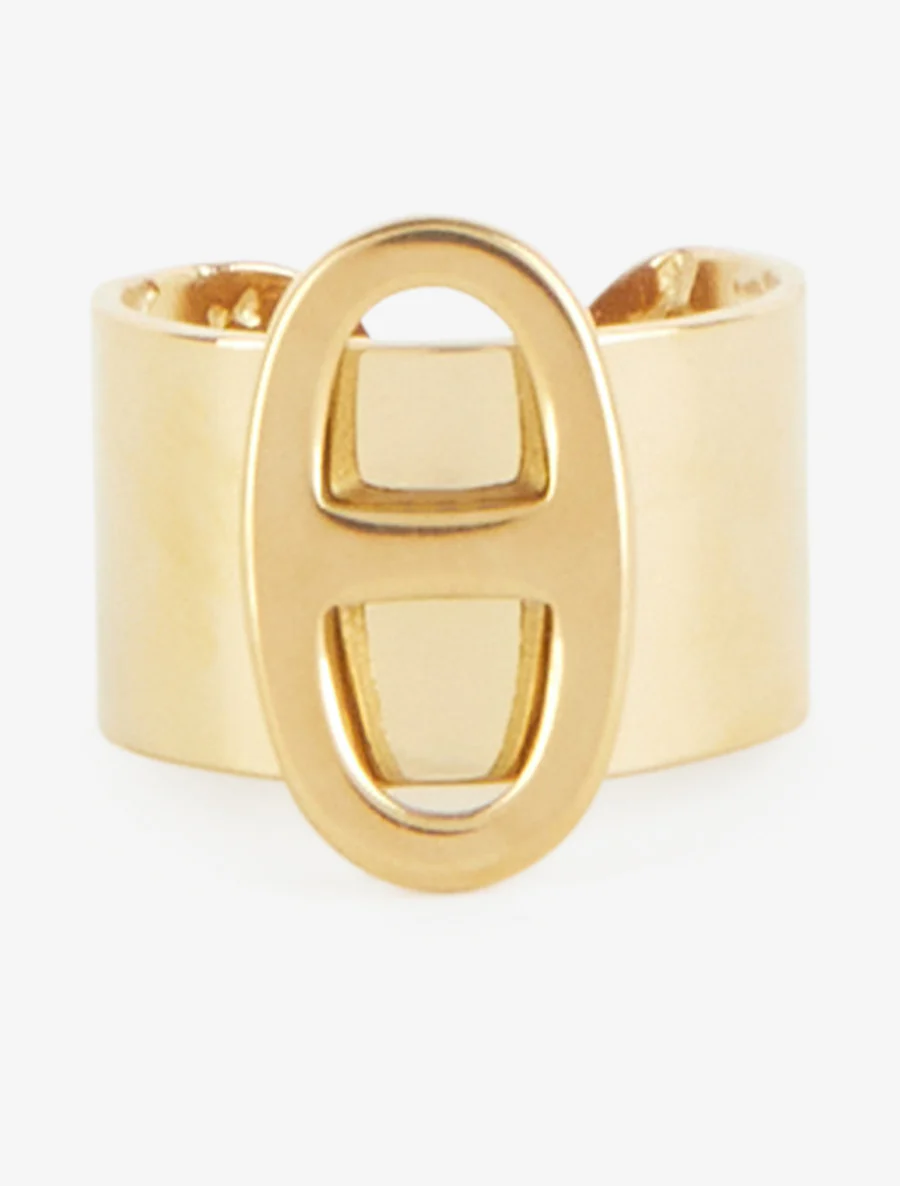 Brede ring met ankerschakel. - Goud - Image 3