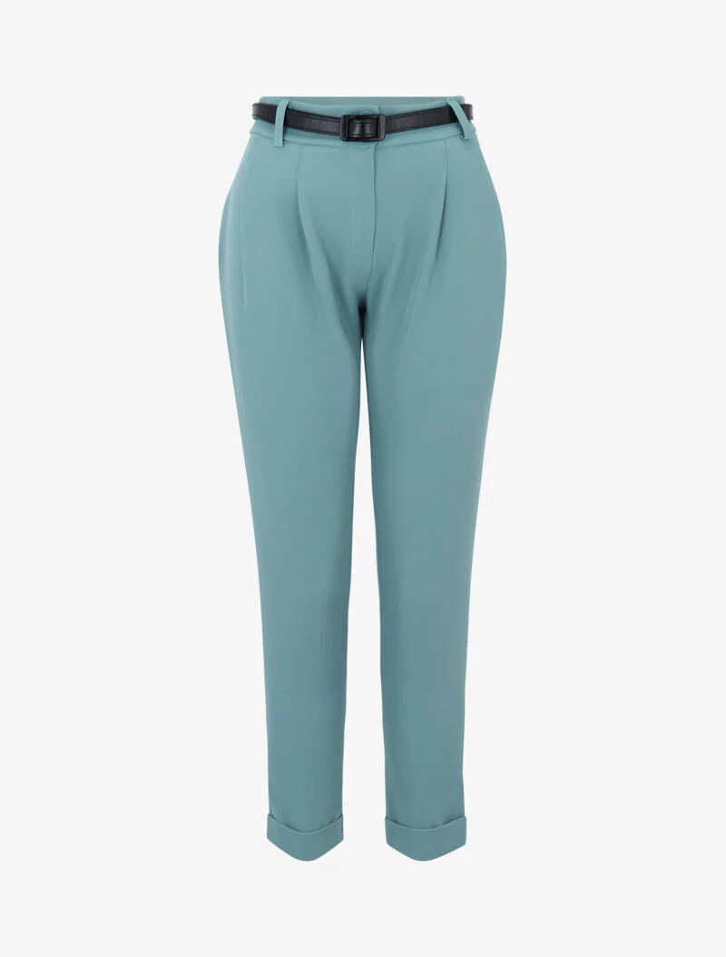 Broek 7/8 wortelmodel - turquoise