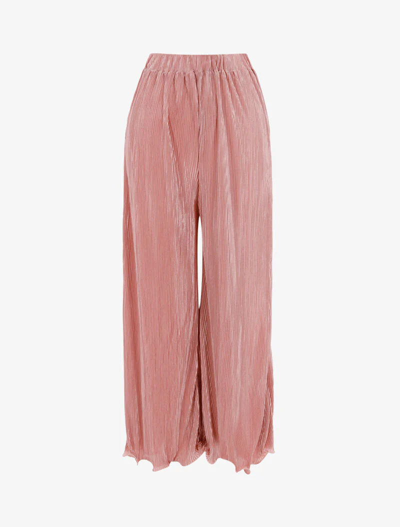 7/8 broek met wafelstructuur - roze