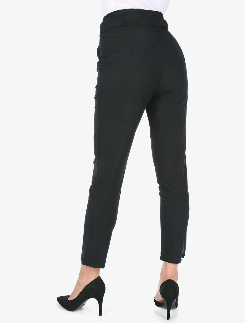 Effen 7/8 broek - zwart - Image 4