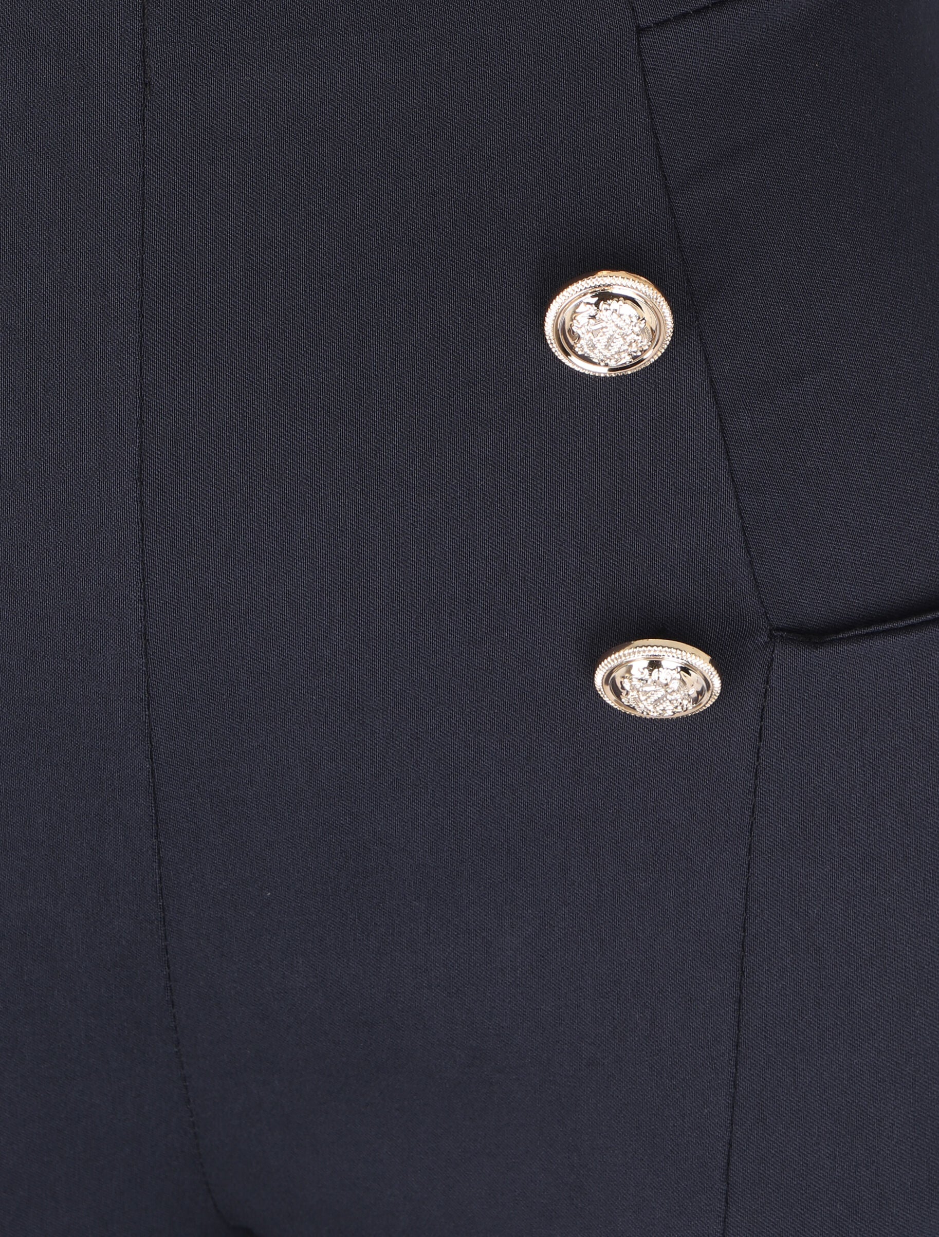 Empire broek met decoratieve knopen - Marineblauw - Image 3