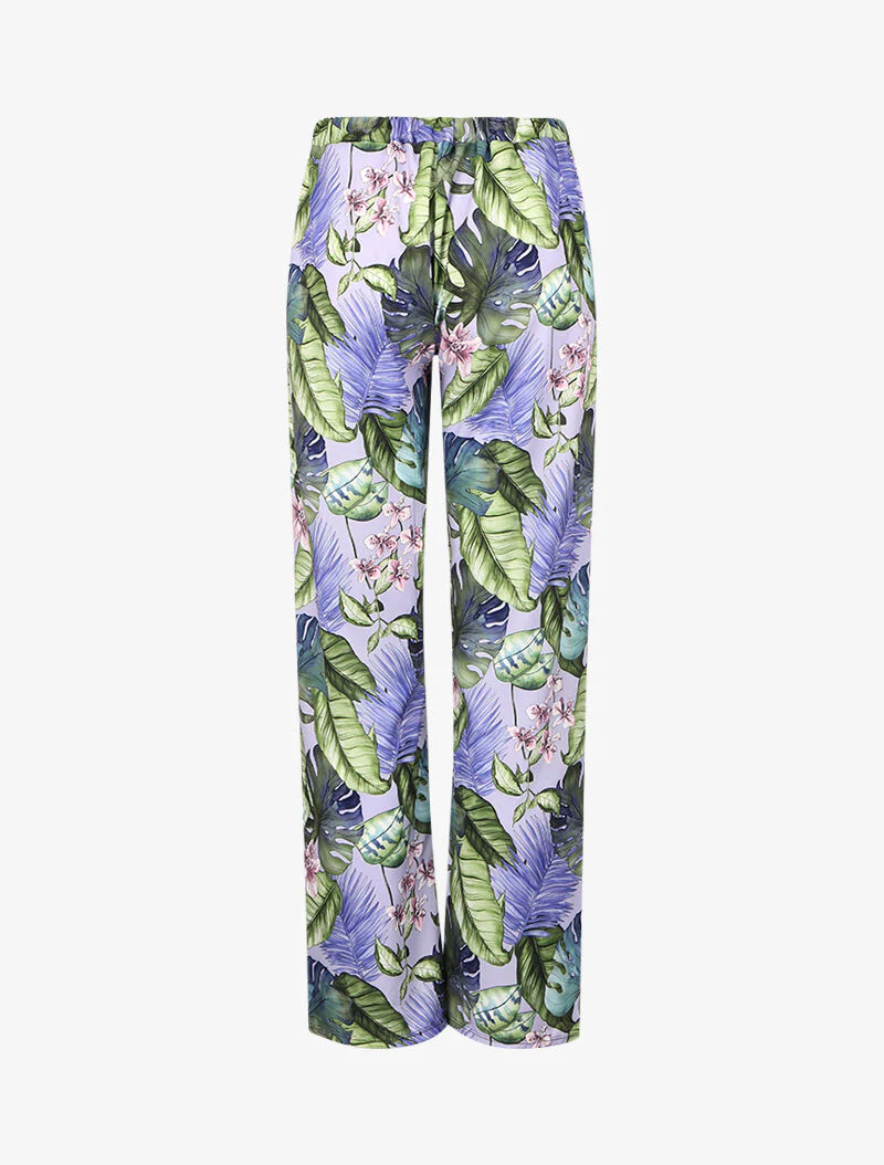Broek met opengewerkte prints - Lila - Image 2