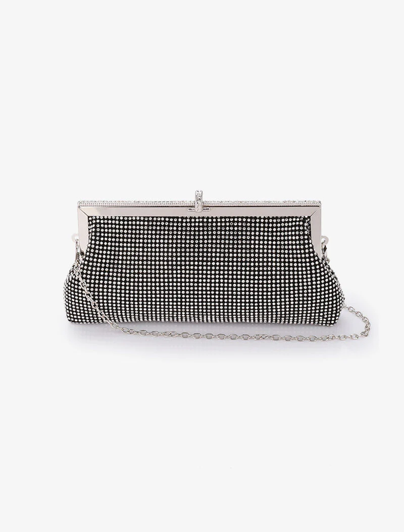 Strass beurs stijl tas - Zwart - Image 3