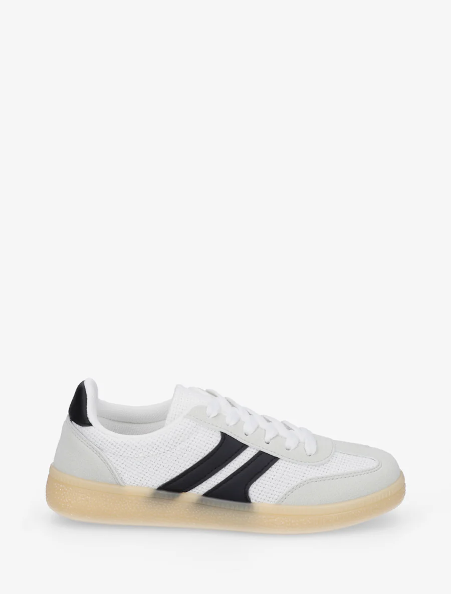 Canvas en suède sneakers - Lichtgrijs