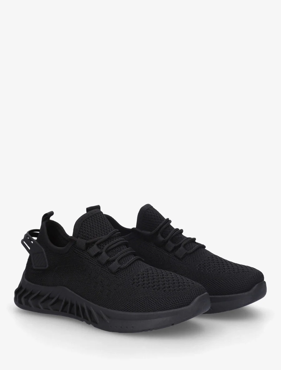 Canvas sneakers met tong - Zwart - Image 4
