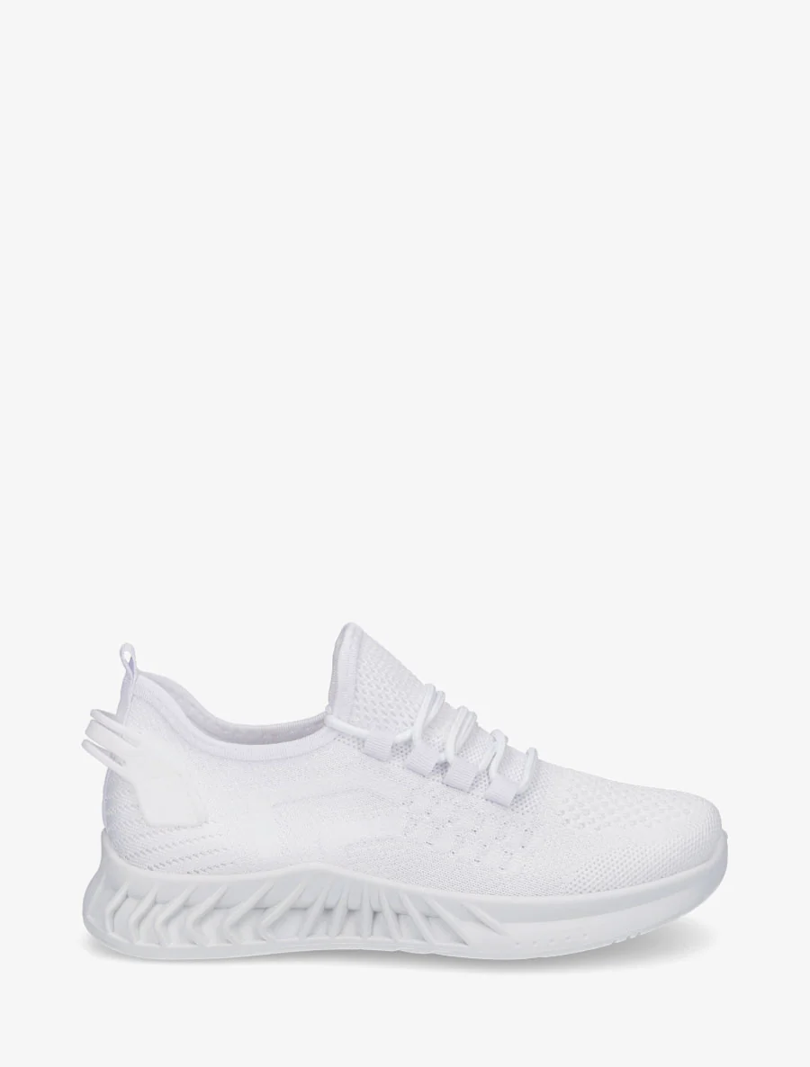Canvas sneakers met tong - Wit
