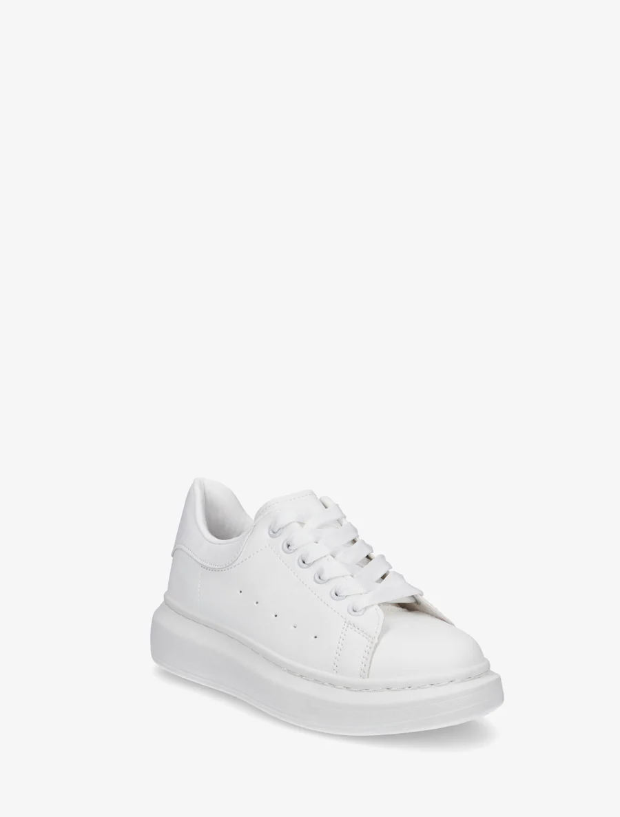 Casual sneakers in imitatieleer - Wit - Image 2