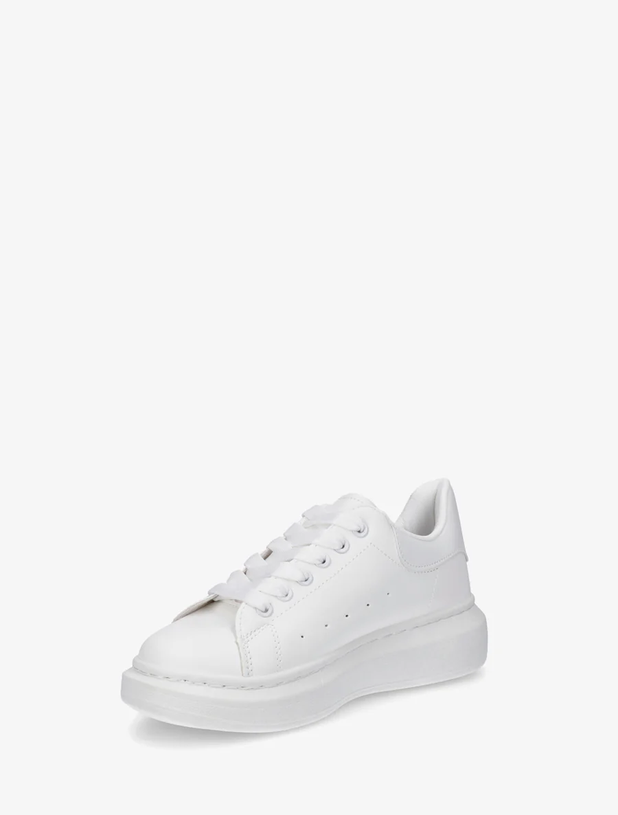 Casual sneakers in imitatieleer - Wit - Image 3