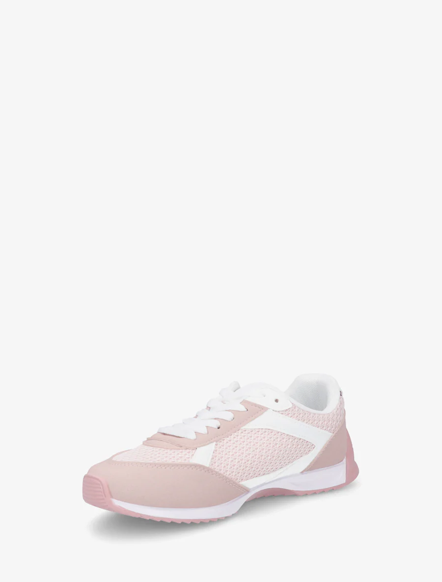 Casual sneakers van stof en imitatieleer - Roos - Image 3