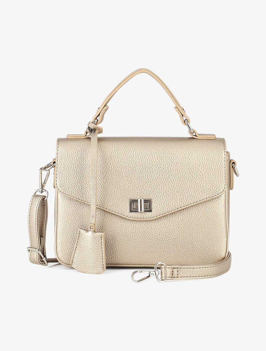 CLéo handtas - Parelmoer taupe
