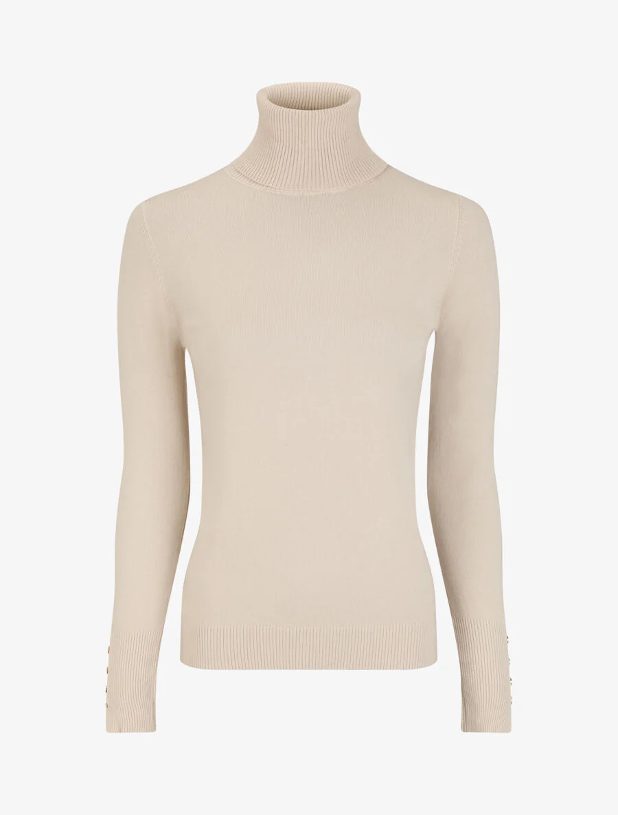 Coltrui met knopen onderaan de mouw - Beige