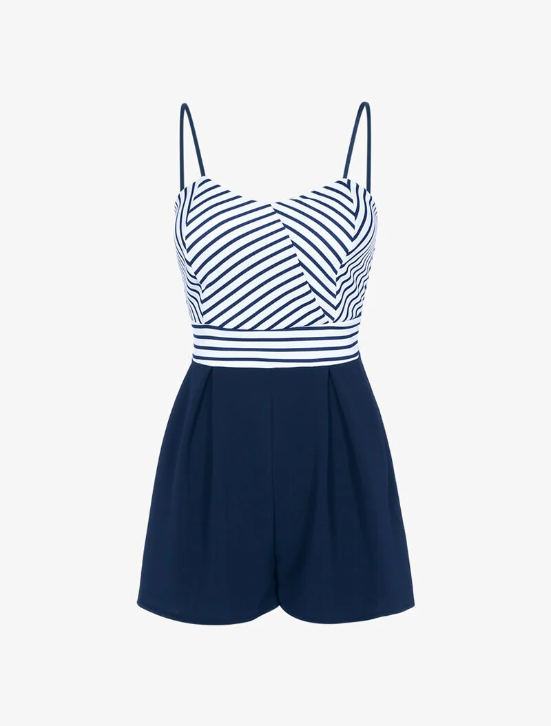 Combinatie jumpsuit met gestreept bovenstuk - marine - Image 2