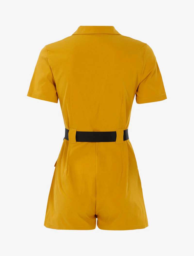 Jumpsuit met contrasterende details - geel - Image 2