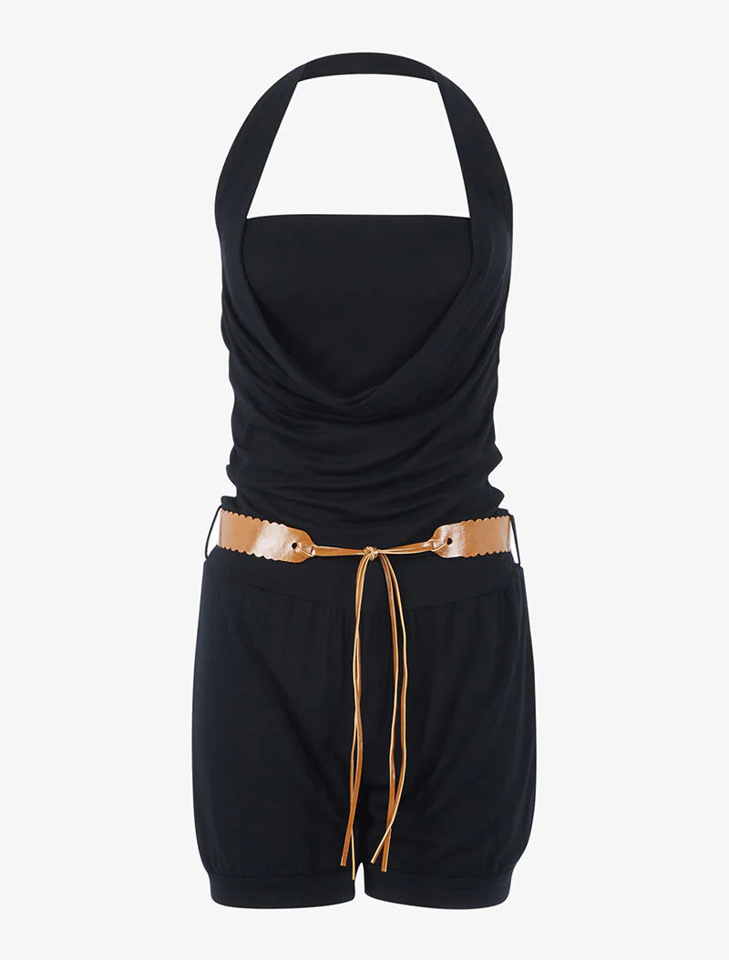 Gecentreerd jumpsuit - zwart