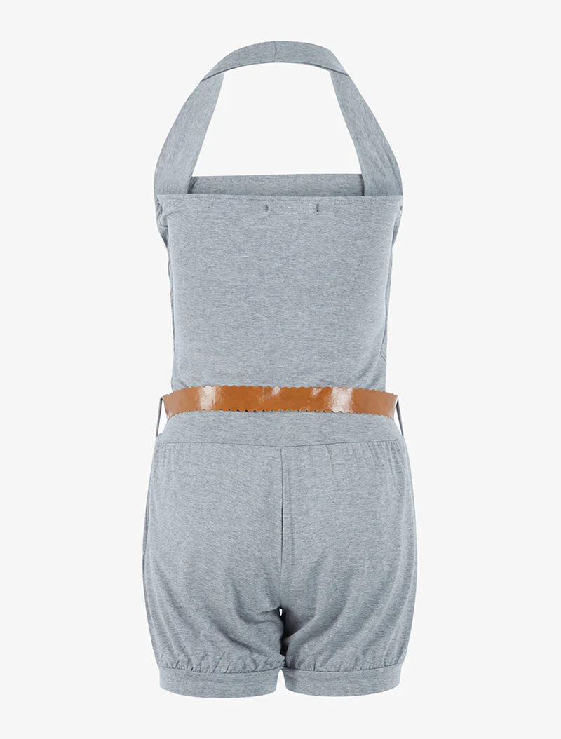 Ceintuur jumpsuit - lichtgrijs - Image 2