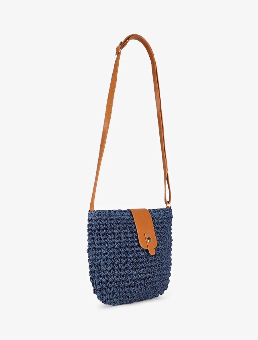 Delia schoudertas - Marineblauw - Image 3