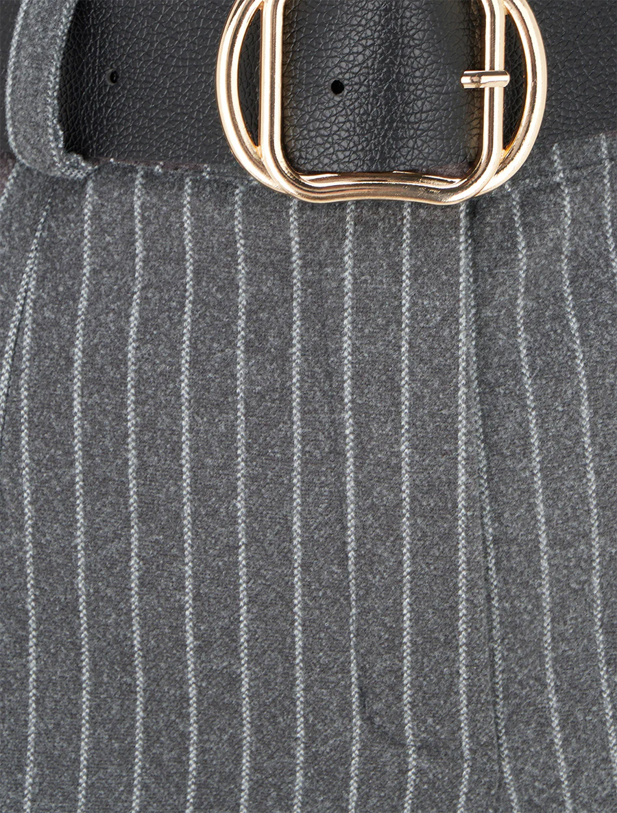 Dikke broek met strepenprint - Grijs - Image 3
