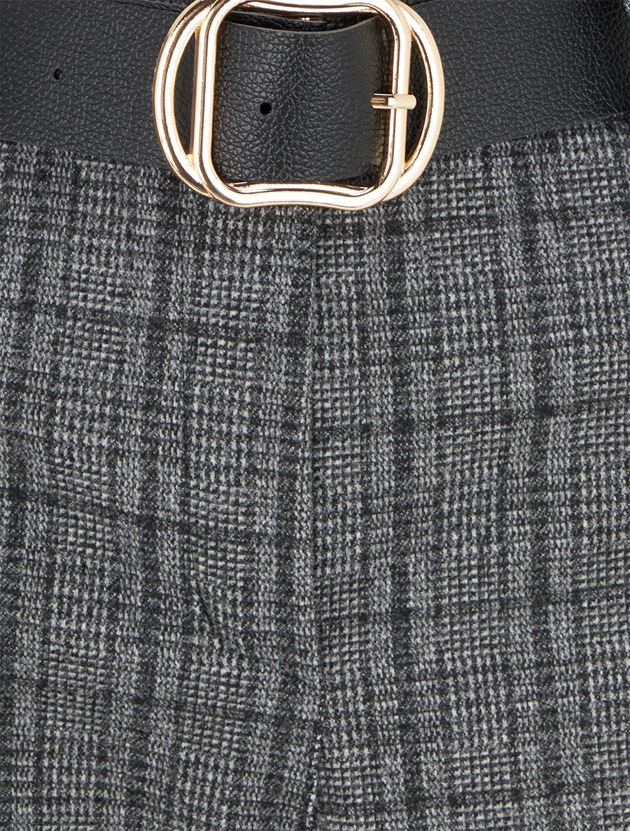 Dikke broek met tartanprint - Grijs - Image 3